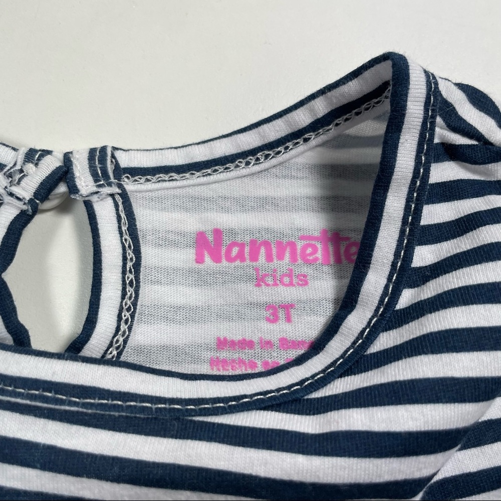 NWT Nannette pink fur vest with stripes top and jegging Size 3T - Picture 5 of 9